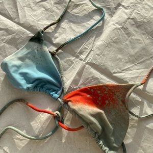 NWOT Miaou Itty Bitty bikini top in motion blue